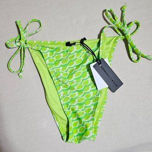 🏷️NWT Kendall + Kylie Swim 90s Cut Bikini Bottom In Kiwi Green - Medium